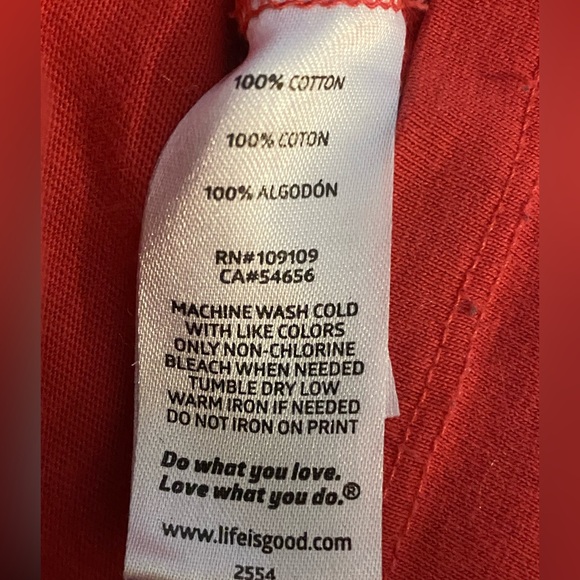 Life is Good Women’s Crusher Cotton Tee Short Sleeve Brick Red Size XL - Picture 12 of 12